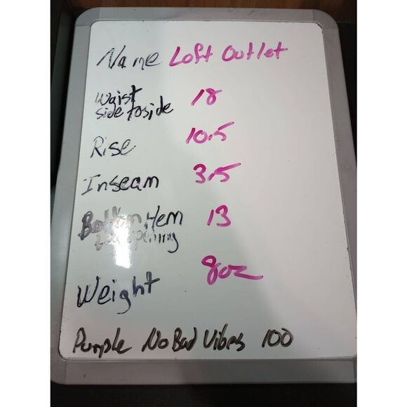 Loft Shorts Ladies 12 Cream Red Blue‎ Chino - Picture 7 of 7